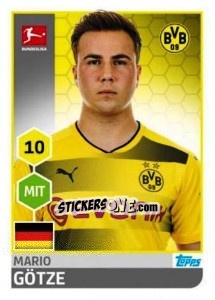 Sticker Mario Götze - German Football Bundesliga 2017-2018 - Topps
