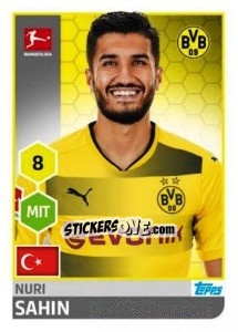 Sticker Nuri Sahin - German Football Bundesliga 2017-2018 - Topps
