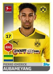 Sticker Piérre-Emerick Aubameyang - German Football Bundesliga 2017-2018 - Topps