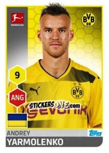 Sticker Andriy Yarmolenko - German Football Bundesliga 2017-2018 - Topps