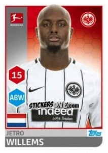 Sticker Jetro Willems - German Football Bundesliga 2017-2018 - Topps