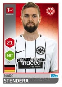 Sticker Marc Stendera - German Football Bundesliga 2017-2018 n. 73 - Topps