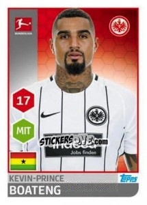 Sticker Kevin-Prince Boateng - German Football Bundesliga 2017-2018 n. 76 - Topps