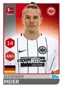 Sticker Alexander Meier - German Football Bundesliga 2017-2018 - Topps