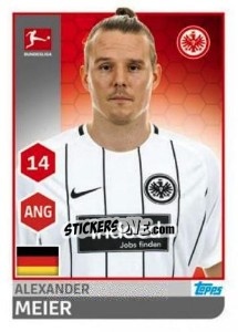 Figurina Alexander Meier - German Football Bundesliga 2017-2018 - Topps