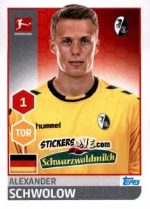 Sticker Alexander Schwolow - German Football Bundesliga 2017-2018 - Topps