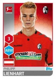 Sticker Philipp Lienhart - German Football Bundesliga 2017-2018 n. 83 - Topps