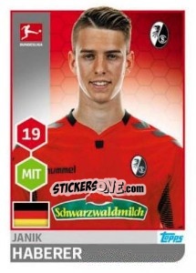 Sticker Janik Haberer - German Football Bundesliga 2017-2018 - Topps
