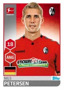 Cromo Nils Petersen - German Football Bundesliga 2017-2018 - Topps