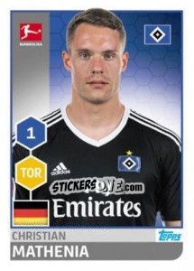 Figurina Christian Mathenia - German Football Bundesliga 2017-2018 - Topps