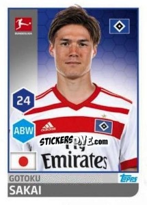 Sticker Gotoku Sakai - German Football Bundesliga 2017-2018 - Topps