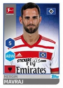 Figurina Mergim Mavraj - German Football Bundesliga 2017-2018 - Topps