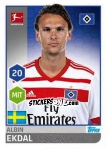 Sticker Albin Ekdal - German Football Bundesliga 2017-2018 n. 101 - Topps