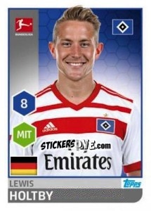 Sticker Lewis Holtby - German Football Bundesliga 2017-2018 - Topps