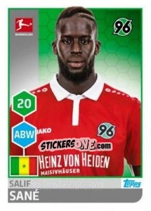 Sticker Salif Sané - German Football Bundesliga 2017-2018 n. 114 - Topps