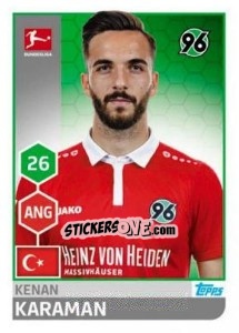 Sticker Kenan Karaman - German Football Bundesliga 2017-2018 - Topps