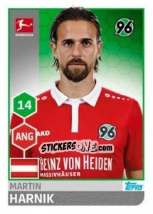 Sticker Martin Harnik - German Football Bundesliga 2017-2018 n. 122 - Topps
