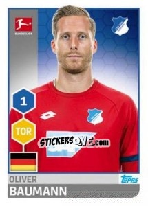 Sticker Oliver Baumann - German Football Bundesliga 2017-2018 n. 124 - Topps