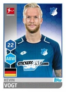 Sticker Kevin Vogt - German Football Bundesliga 2017-2018 n. 126 - Topps