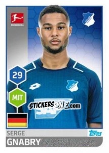 Sticker Serge Gnabry - German Football Bundesliga 2017-2018 n. 133 - Topps