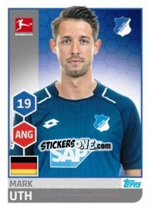 Sticker Mark Uth - German Football Bundesliga 2017-2018 n. 137 - Topps