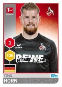 Sticker Timo Horn - German Football Bundesliga 2017-2018 - Topps