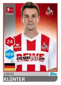Sticker Lukas Klünter - German Football Bundesliga 2017-2018 - Topps