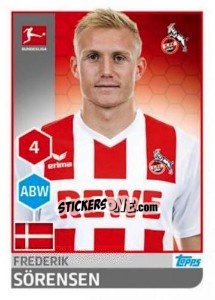Sticker Frederik Sörensen - German Football Bundesliga 2017-2018 n. 144 - Topps