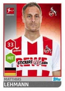 Sticker Matthias Lehmann - German Football Bundesliga 2017-2018 - Topps