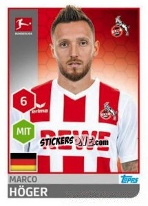 Figurina Marko Höger - German Football Bundesliga 2017-2018 - Topps