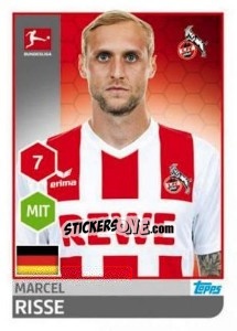 Sticker Marcel Risse - German Football Bundesliga 2017-2018 - Topps