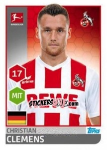 Sticker Christian Clemens - German Football Bundesliga 2017-2018 - Topps