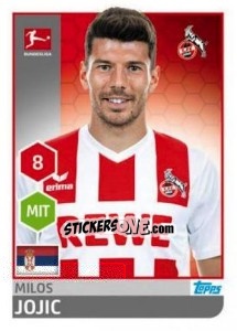 Sticker Milos Jojic - German Football Bundesliga 2017-2018 - Topps
