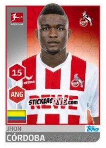 Sticker Jhon Córdoba - German Football Bundesliga 2017-2018 - Topps