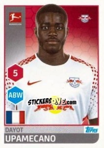 Sticker Dayot Upamecano - German Football Bundesliga 2017-2018 n. 155 - Topps