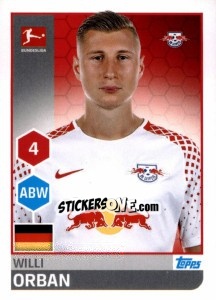 Sticker Willi Orban - German Football Bundesliga 2017-2018 - Topps