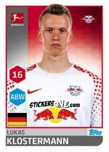 Sticker Lukas Klostermann - German Football Bundesliga 2017-2018 n. 159 - Topps