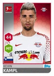 Sticker Kevin Kampl - German Football Bundesliga 2017-2018 n. 165 - Topps