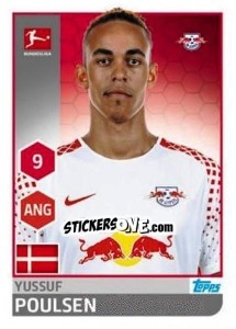 Sticker Yussuf Poulsen - German Football Bundesliga 2017-2018 n. 166 - Topps
