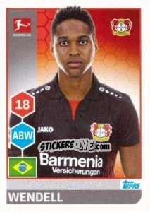 Sticker Wendell - German Football Bundesliga 2017-2018 - Topps