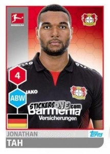 Sticker Jonathan Tah - German Football Bundesliga 2017-2018 n. 173 - Topps