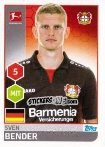 Sticker Sven Bender - German Football Bundesliga 2017-2018 - Topps