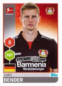 Sticker Lars Bender - German Football Bundesliga 2017-2018 n. 177 - Topps