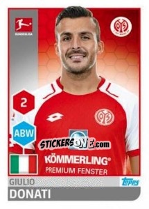 Figurina Giulio Donati - German Football Bundesliga 2017-2018 - Topps