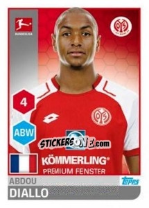 Sticker Abdou Diallo - German Football Bundesliga 2017-2018 - Topps