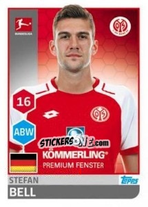 Sticker Stefan Bell - German Football Bundesliga 2017-2018 n. 188 - Topps