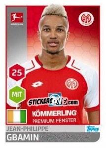 Cromo Jean-Philippe Gbamin - German Football Bundesliga 2017-2018 - Topps