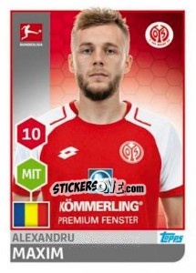 Sticker Alexandru Maxim - German Football Bundesliga 2017-2018 - Topps