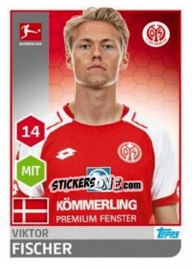 Sticker Viktor Fischer - German Football Bundesliga 2017-2018 n. 196 - Topps