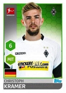 Sticker Christoph Kramer - German Football Bundesliga 2017-2018 - Topps